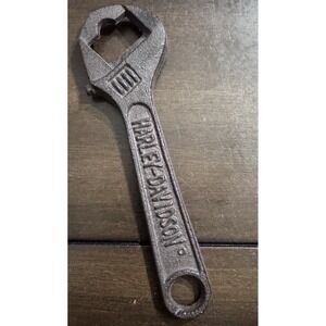 Harley-Davidson Cast Iron Bottle Opener in Shape of Adjustable Wrench
